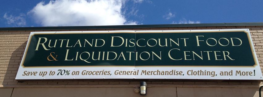 Rutland Discount Food Sign